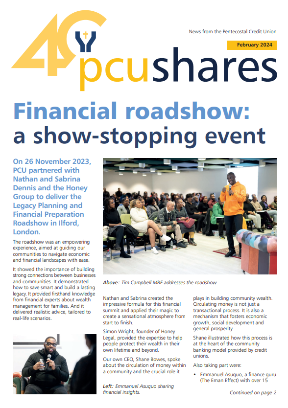 PCU Shares Newsletter: Financial roadshow:  a show-stopping event